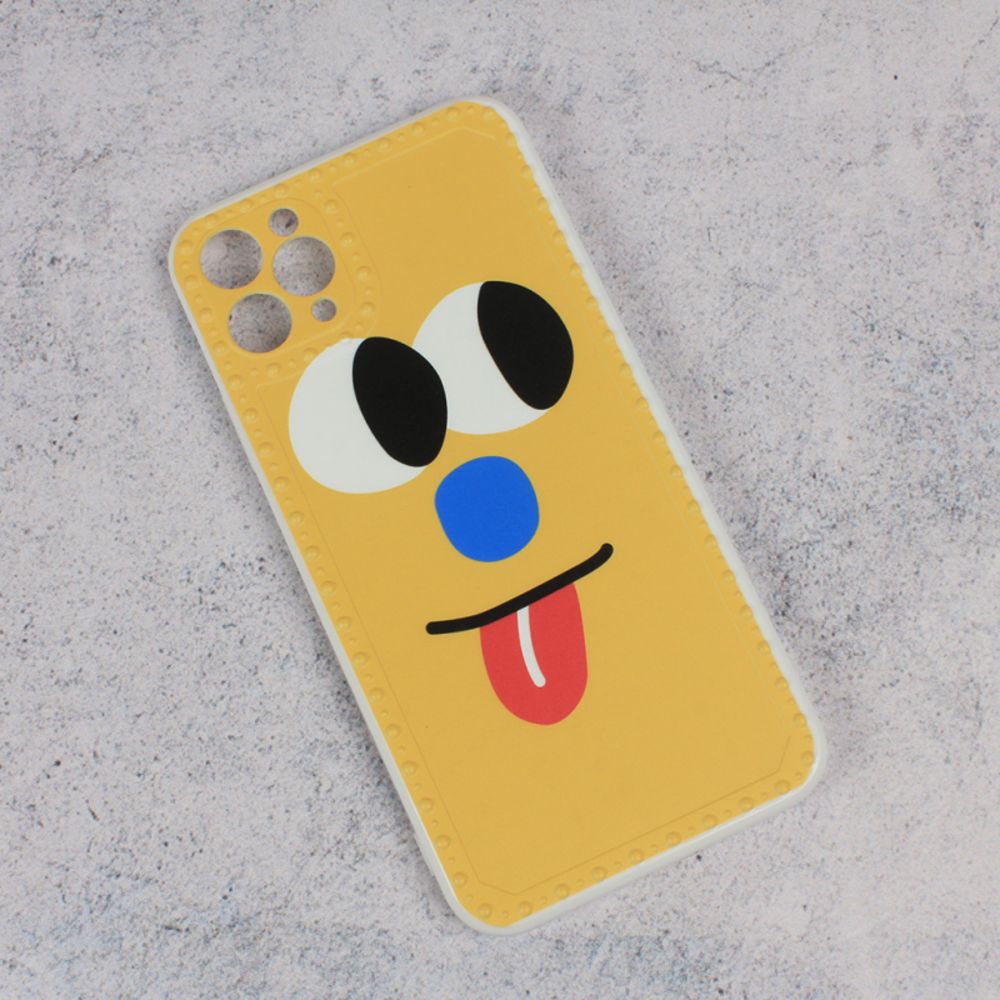 Maska za Apple iPhone 11 Pro Max — Smile face, zuta