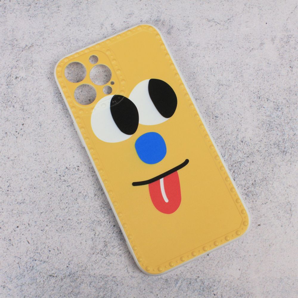 Maska za Apple iPhone 12 Pro Max — Smile face, zuta