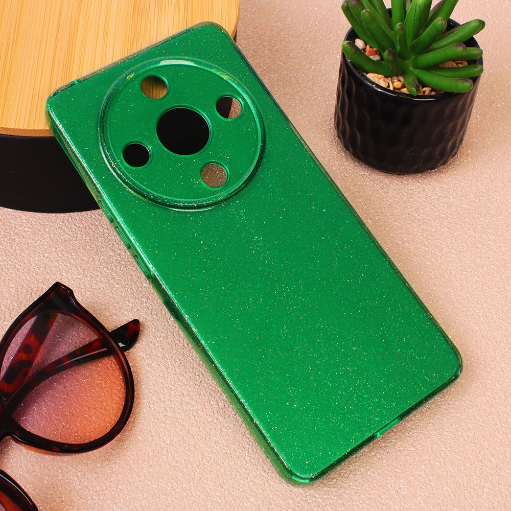 Maska za Honor Magic 6 Lite — Sparkle Dust, tamno zelena