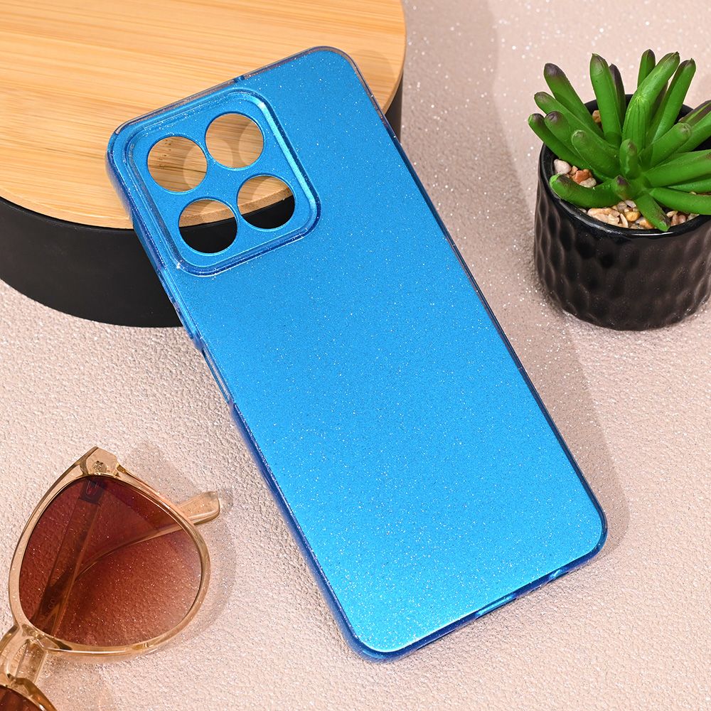 Maska za Honor X6a — Sparkle Dust, svetlo plava