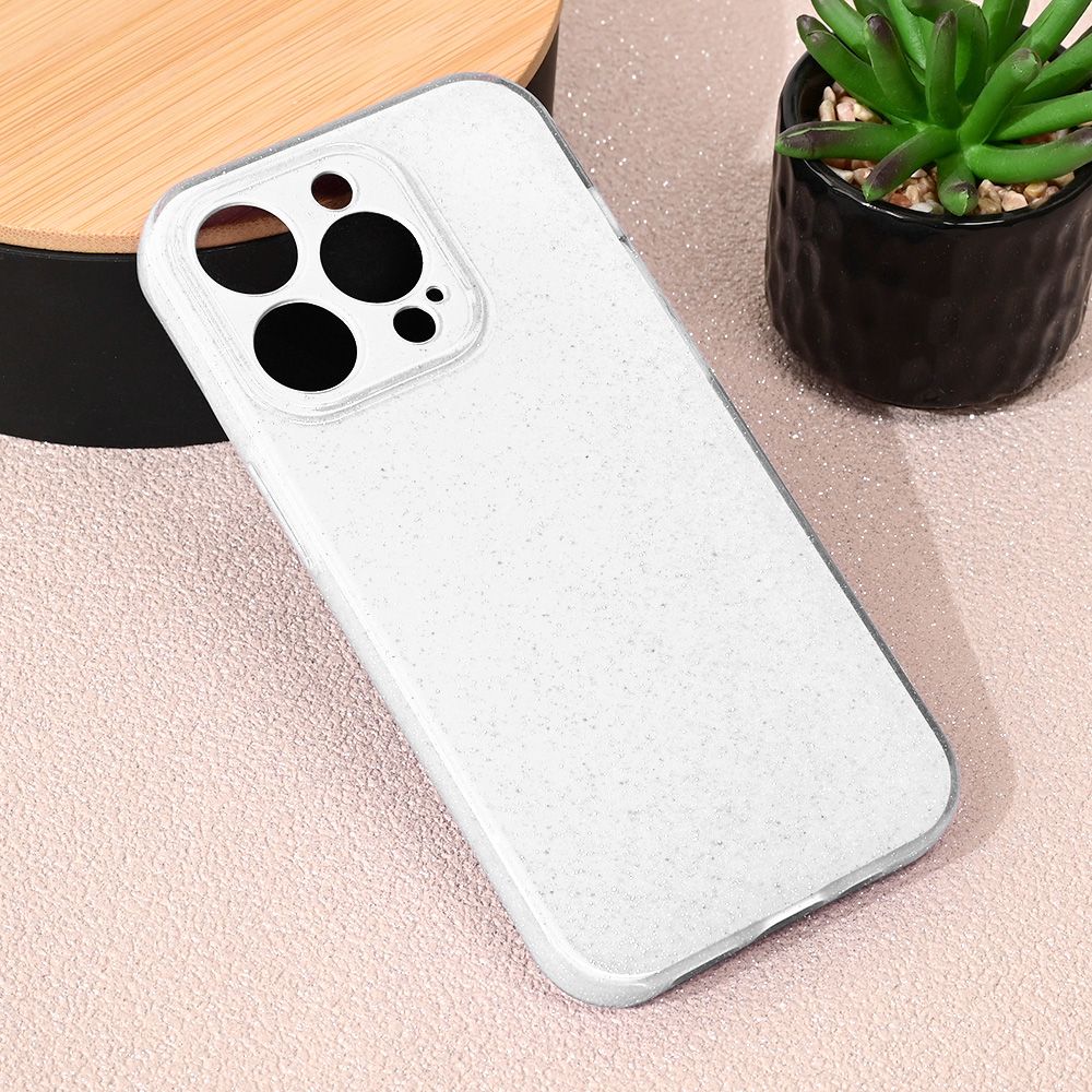 Maska za Apple iPhone 14 Pro — Sparkle Dust, bela