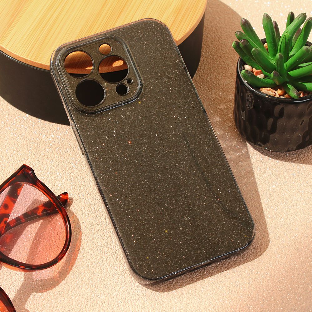 Maska za Apple iPhone 14 Pro — Sparkle Dust, crna