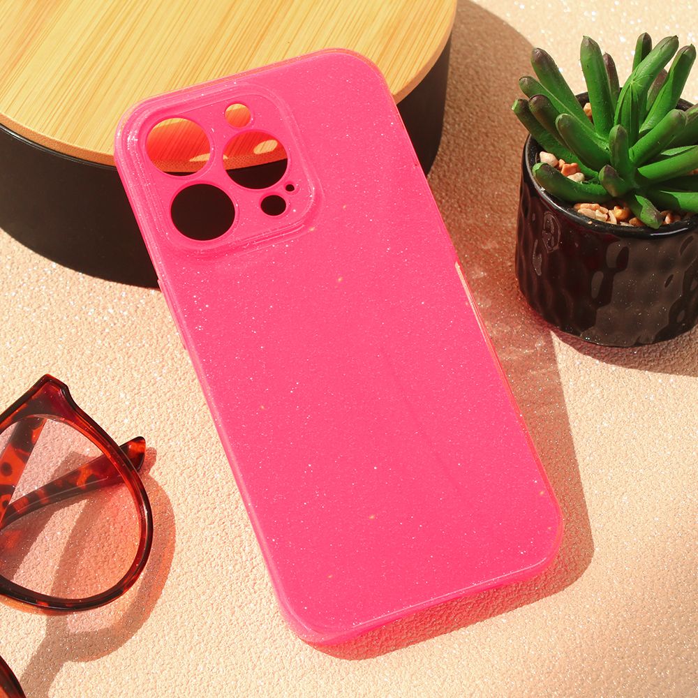 Maska za Apple iPhone 14 Pro — Sparkle Dust, pink