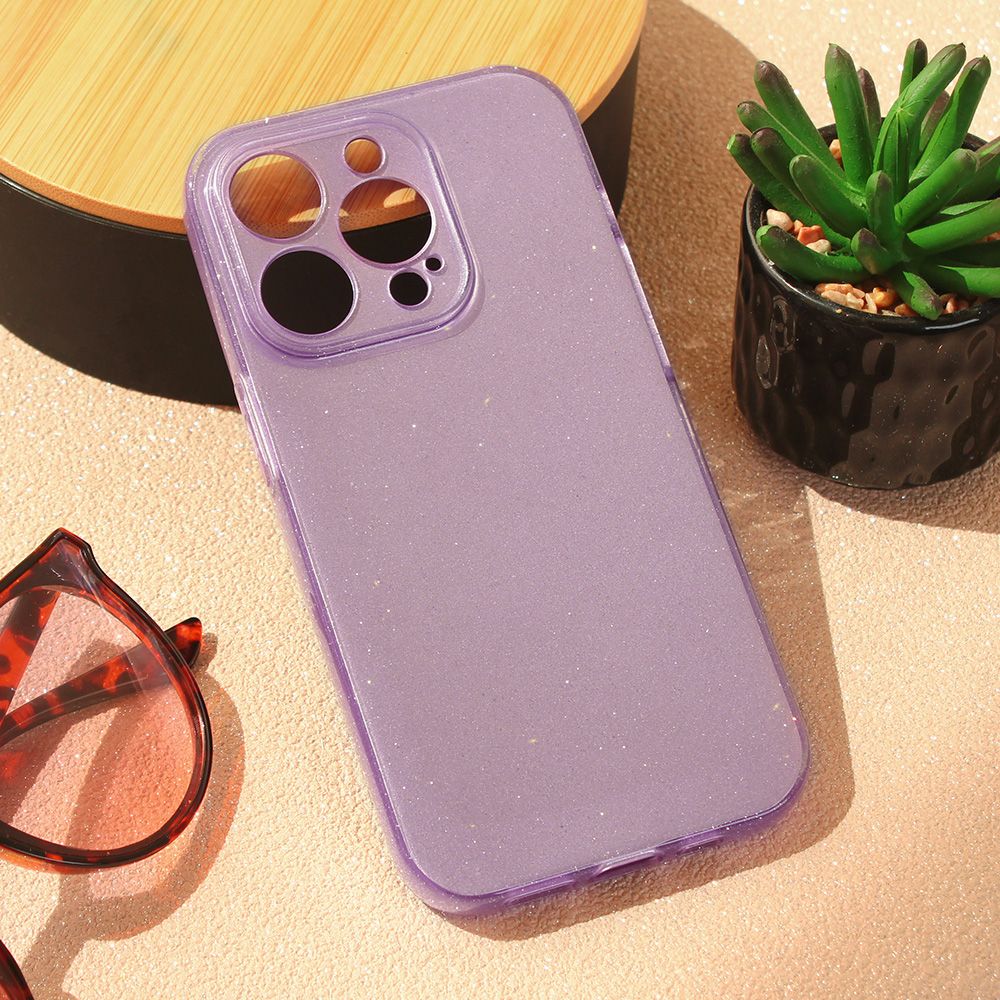 Maska za Apple iPhone 15 Pro — Sparkle Dust, ljubicasta