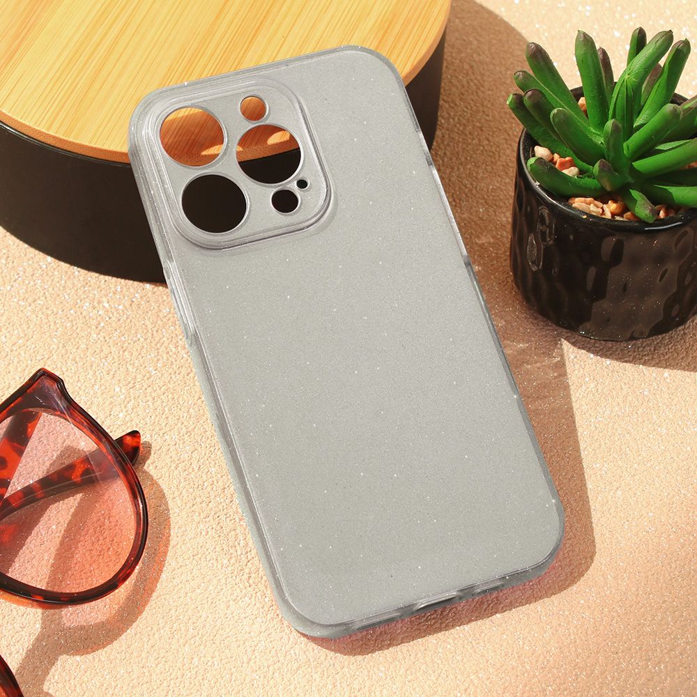Maska za Apple iPhone 15 Pro — Sparkle Dust, srebrna