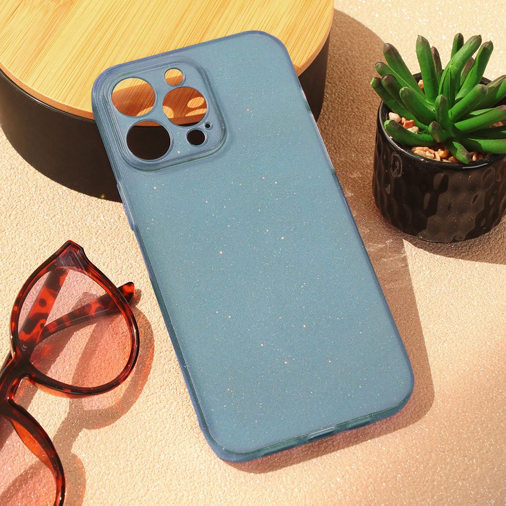 Maska za Apple iPhone 15 Pro Max — Sparkle Dust, plava