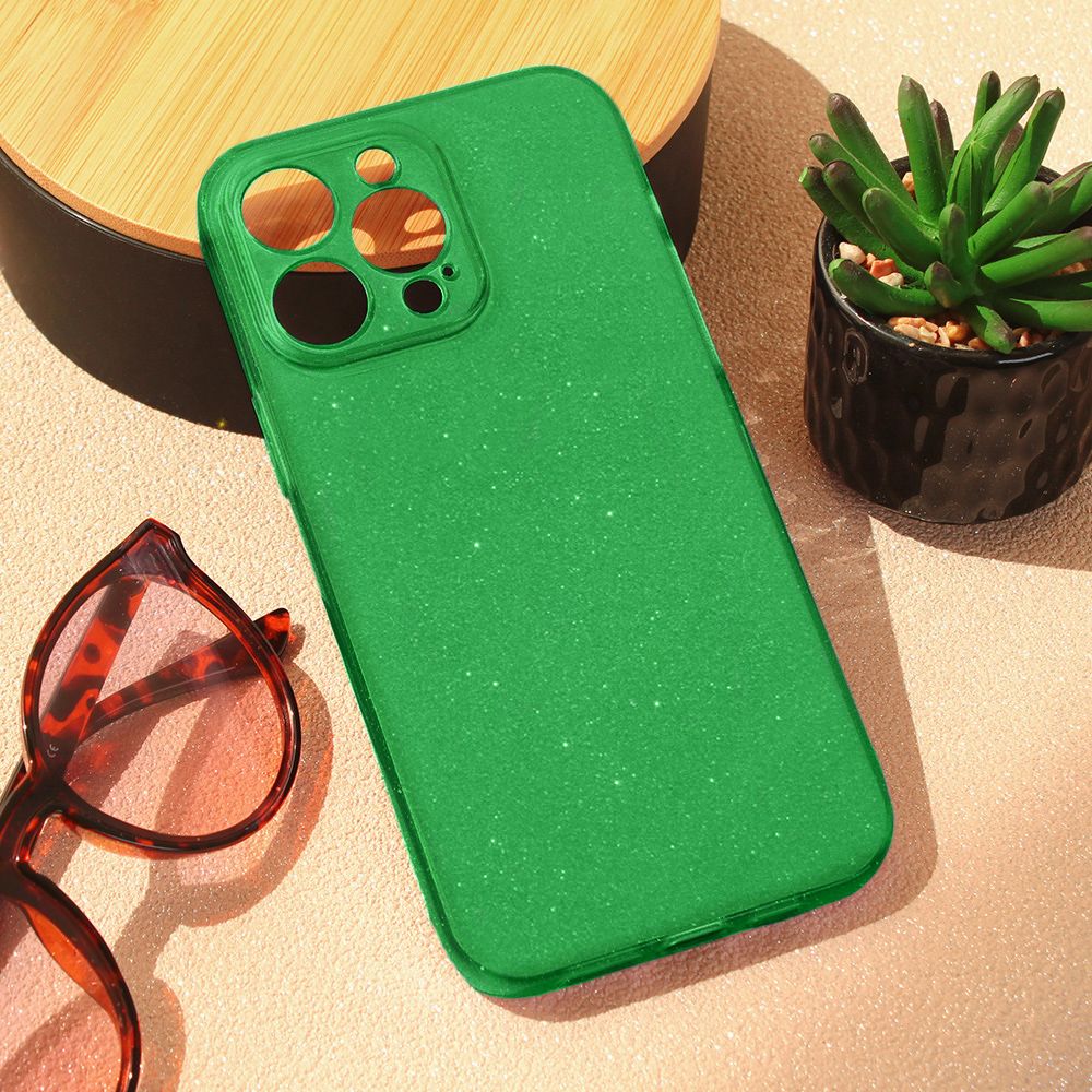 Maska za Apple iPhone 15 Pro Max — Sparkle Dust, zelena