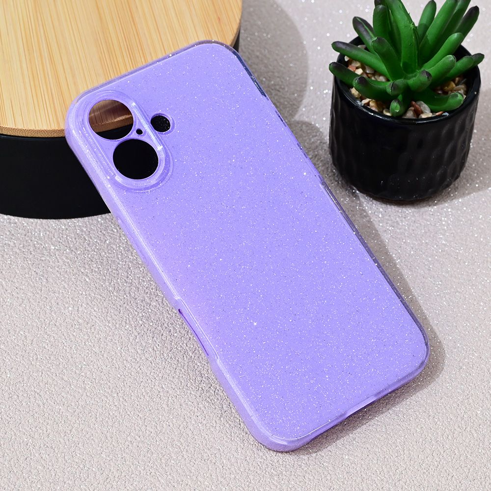Maska za Apple iPhone 16 — Sparkle Dust, ljubicasta