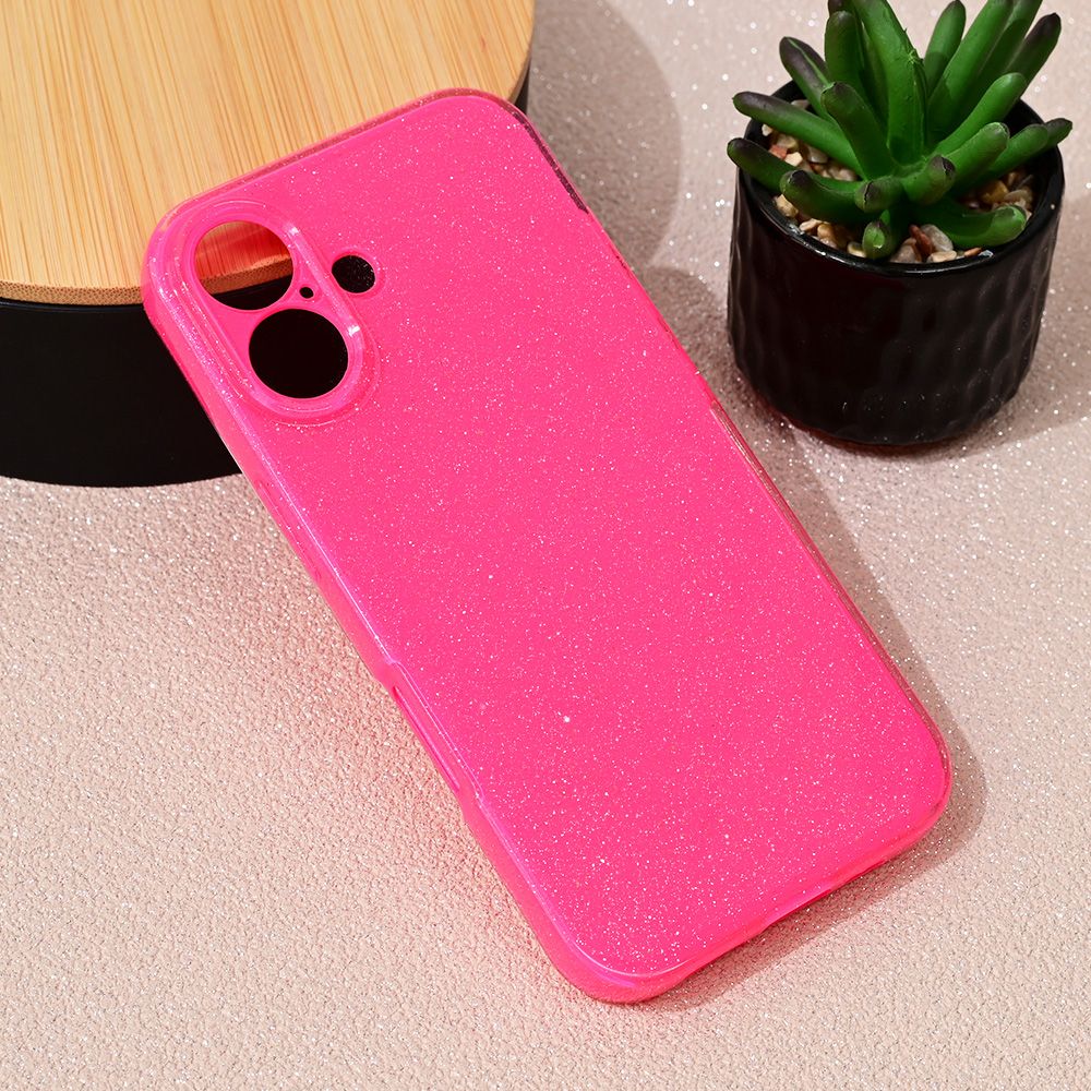 Maska za Apple iPhone 16 — Sparkle Dust, pink