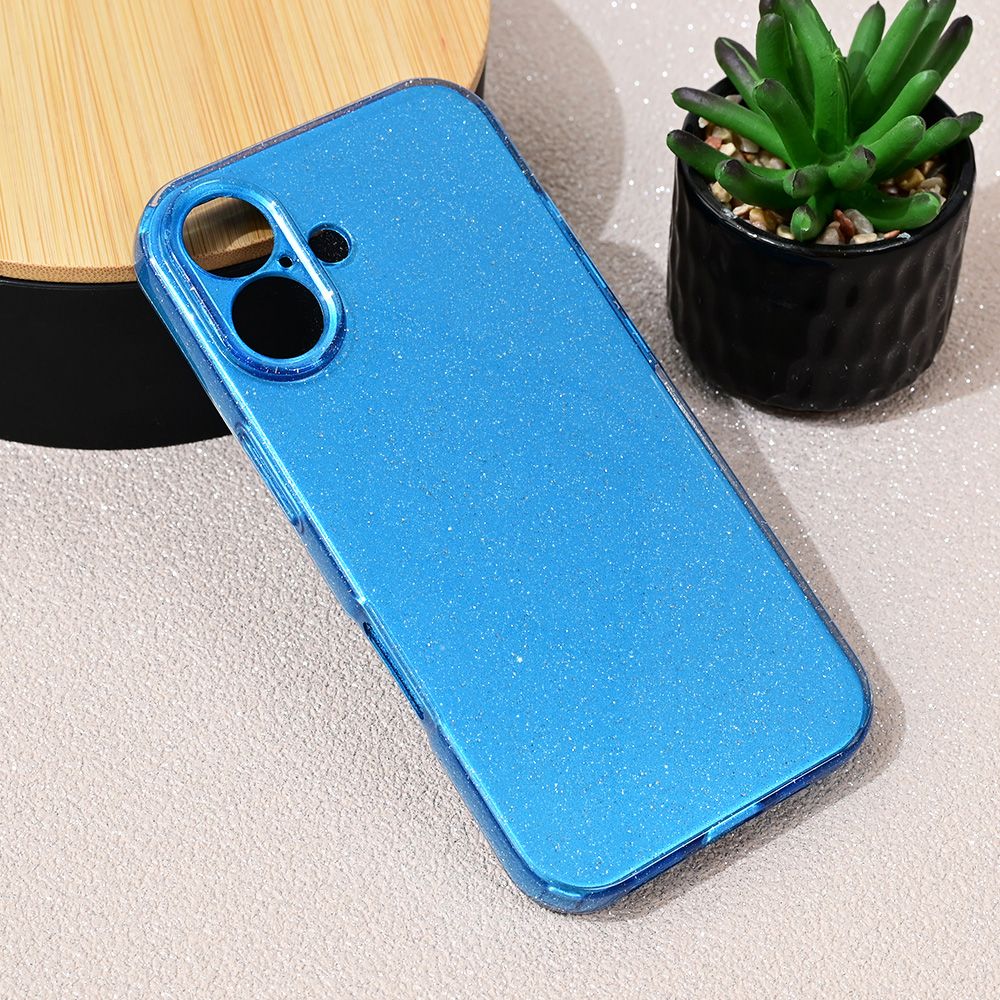 Maska za Apple iPhone 16 — Sparkle Dust, plava