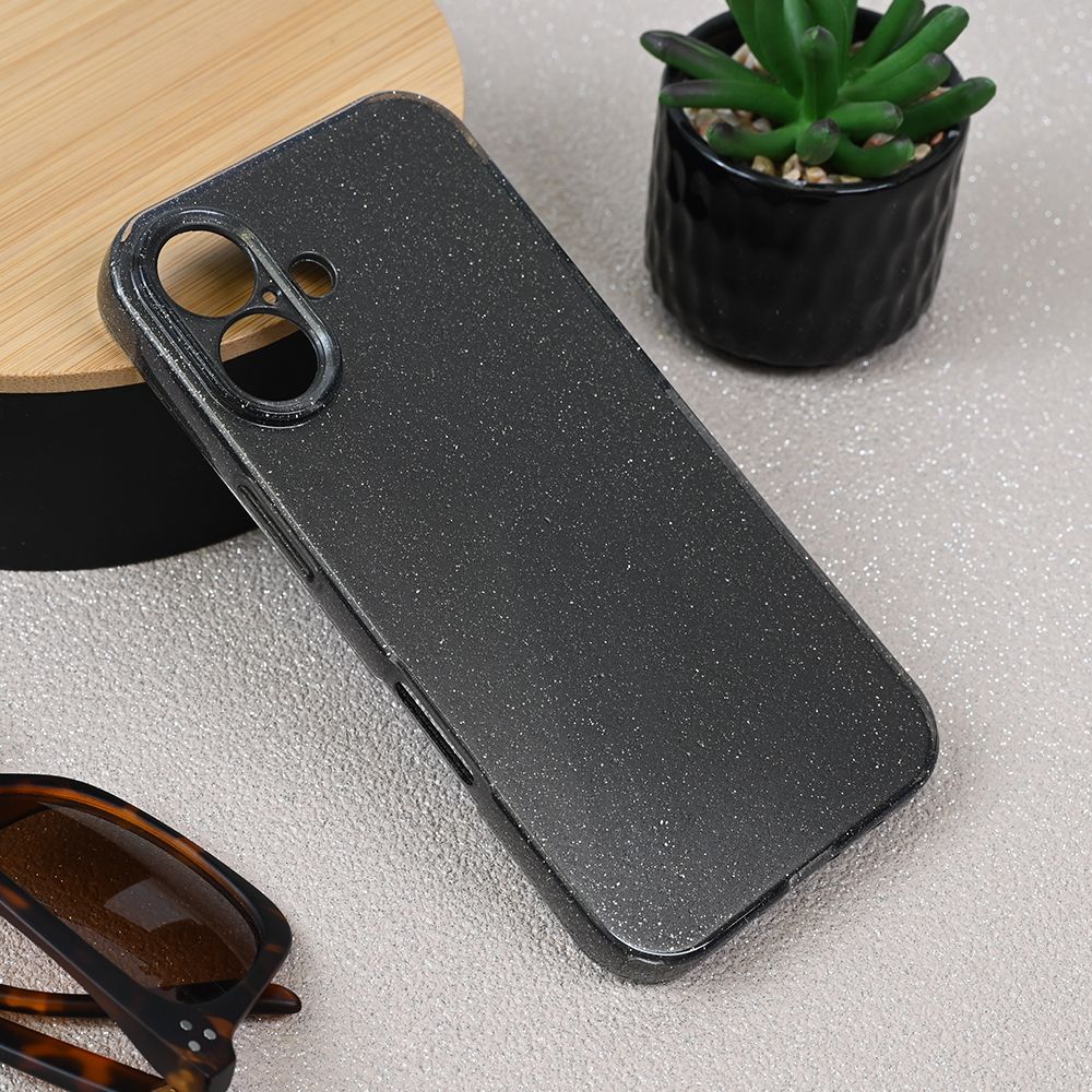 Maska za Apple iPhone 16 — Sparkle Dust, siva