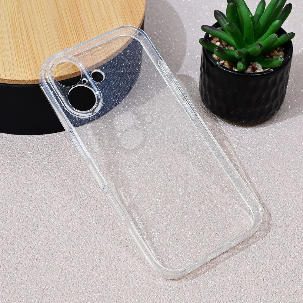 Maska za Apple iPhone 16 — Sparkle Dust, transparent