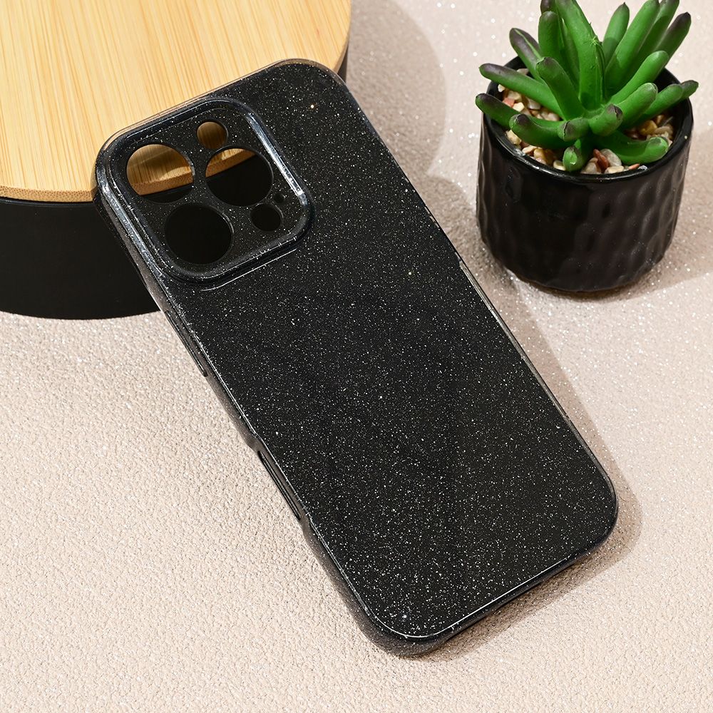 Maska za Apple iPhone 16 Pro — Sparkle Dust, crna