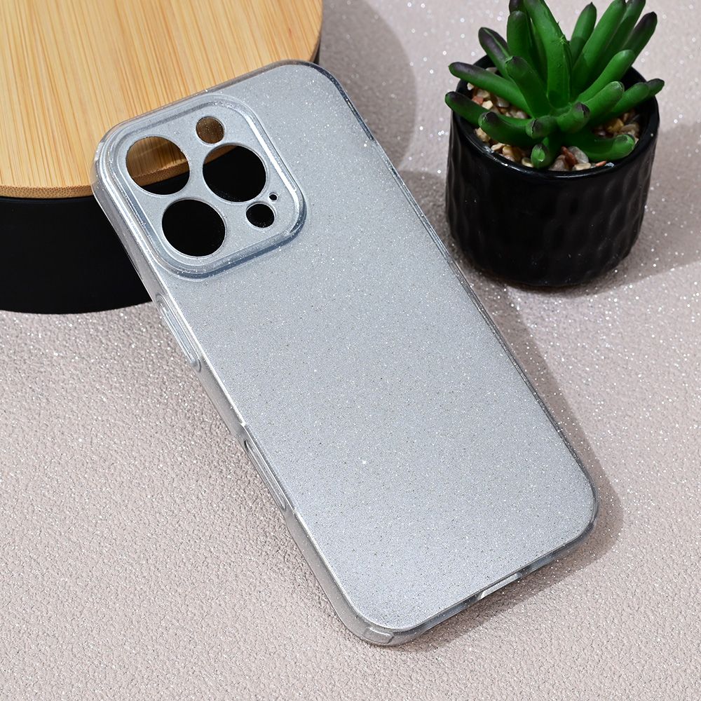 Maska za Apple iPhone 16 Pro — Sparkle Dust, srebrna