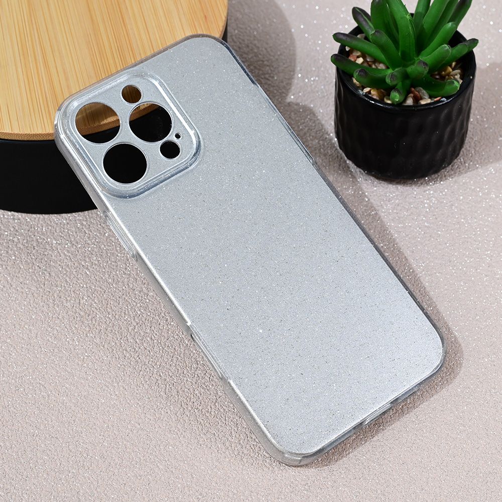 Maska za Apple iPhone 16 Pro Max — Sparkle Dust, srebrna