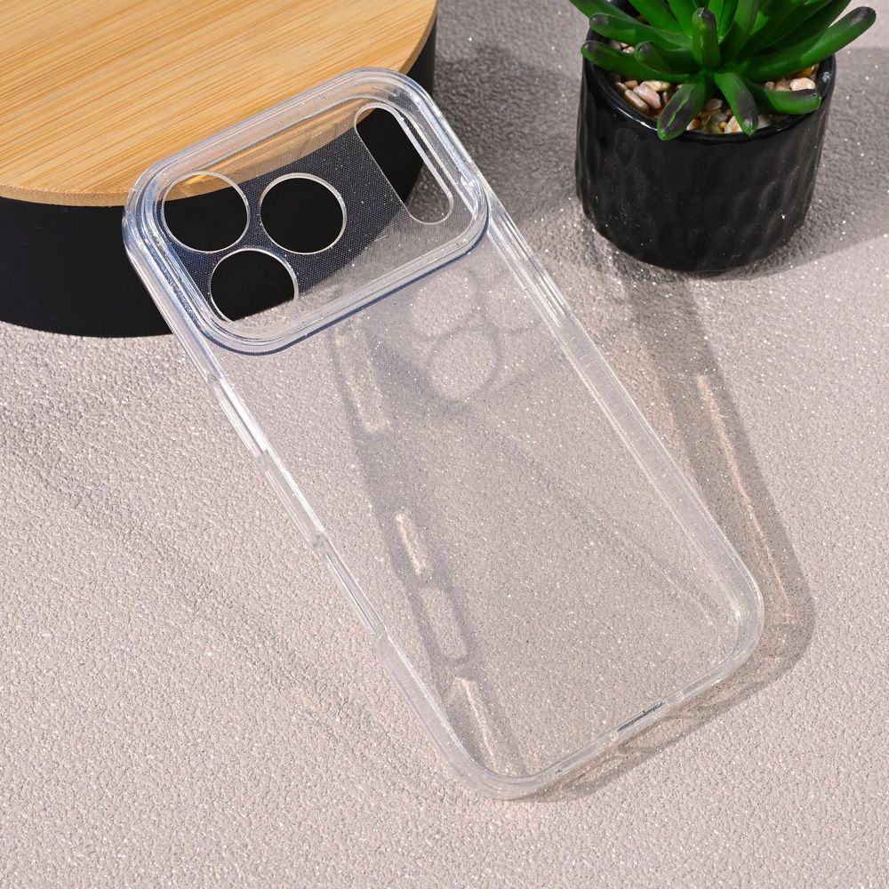 Maska za Apple iPhone 17 Pro — Sparkle Dust, transparent