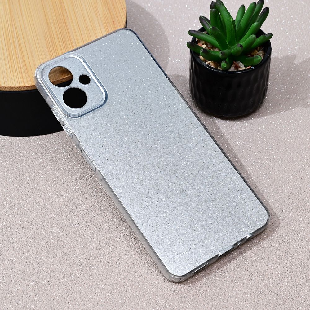 Maska za Samsung Galaxy A06 5G — Sparkle Dust, srebrna