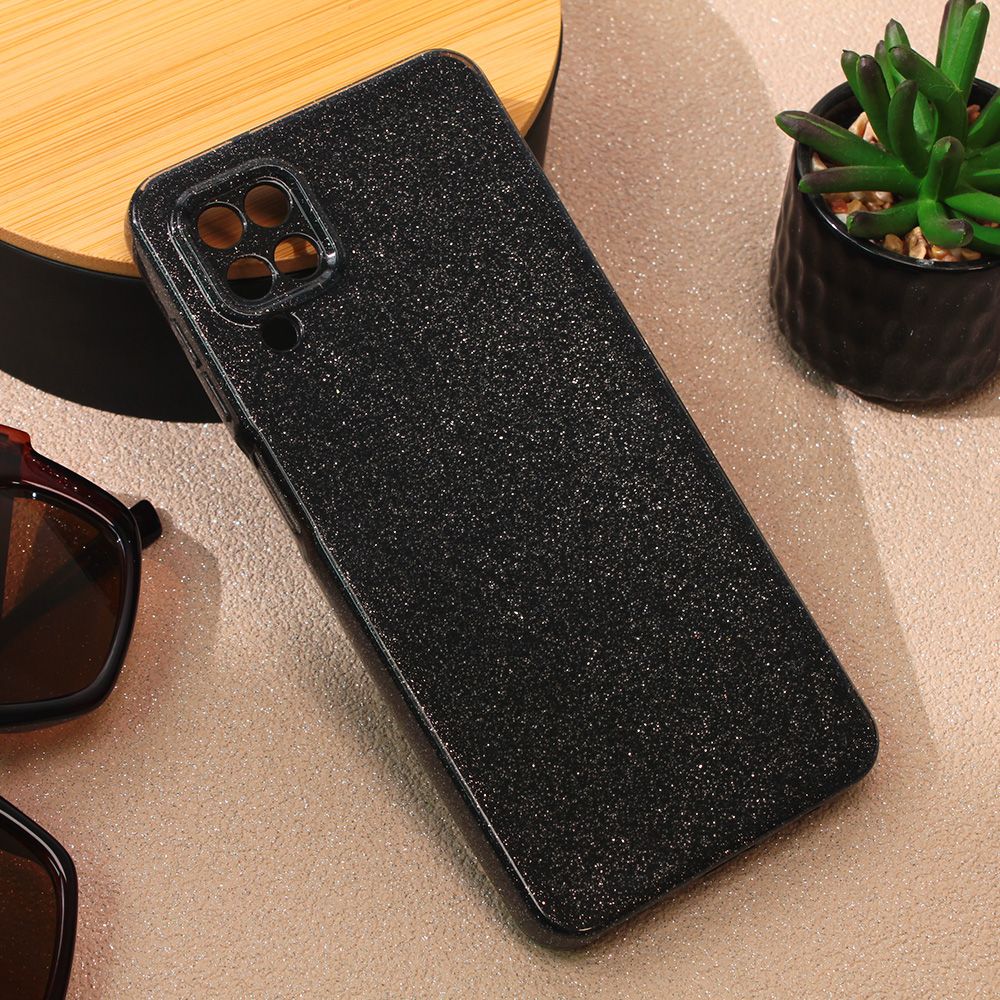 Maska za Samsung Galaxy A12 — Sparkle Dust, crna