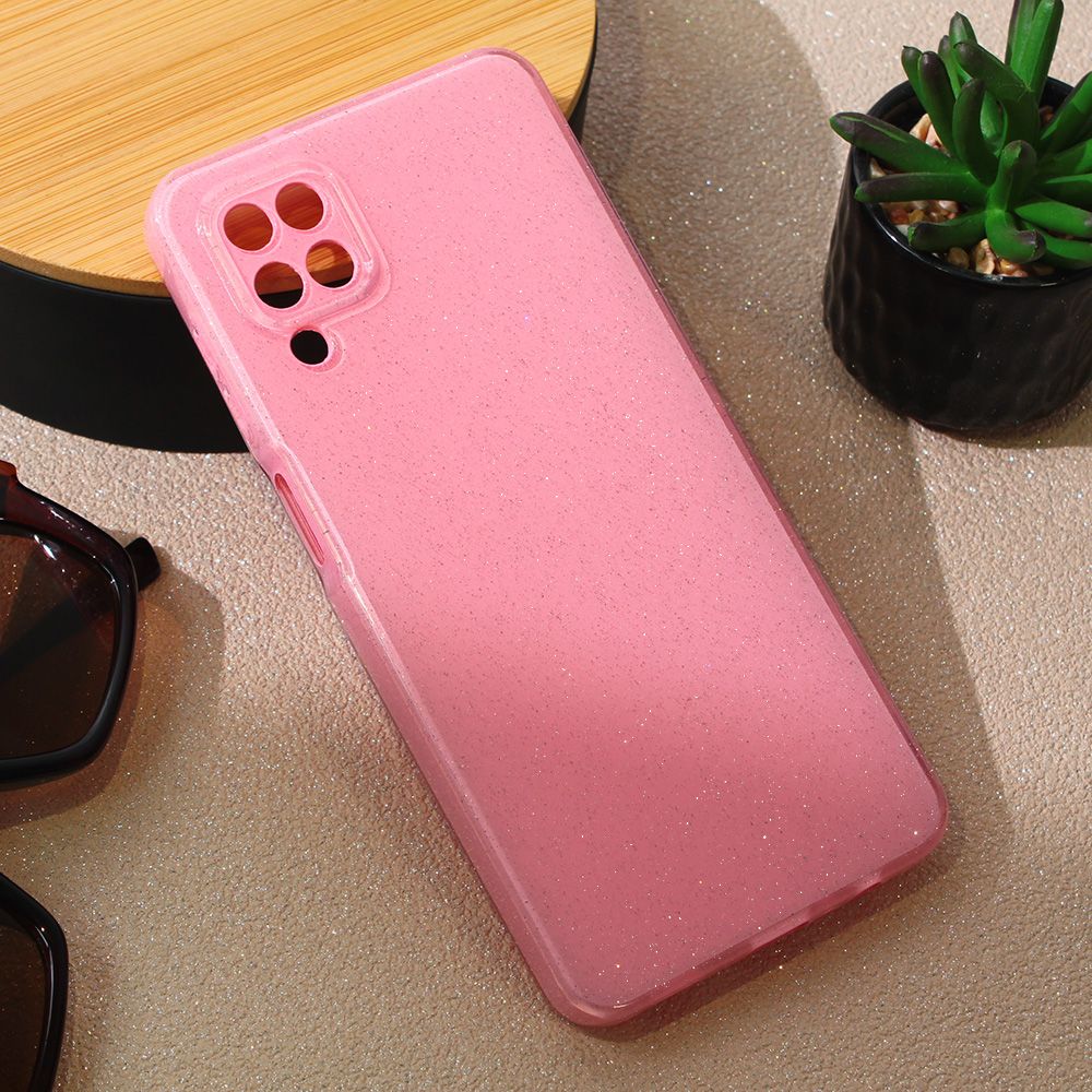 Maska za Samsung Galaxy A12 — Sparkle Dust, roze