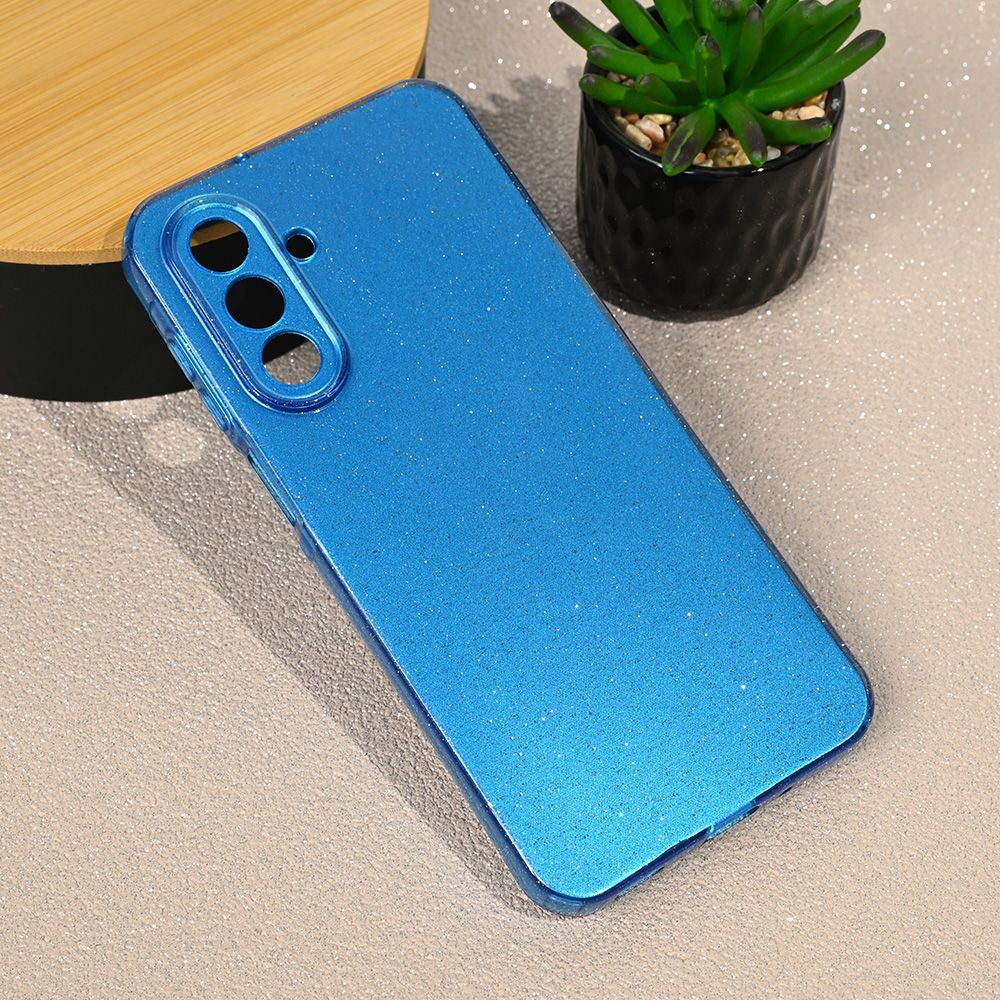 Maska za Samsung Galaxy A17 4G — Sparkle Dust, svetlo plava