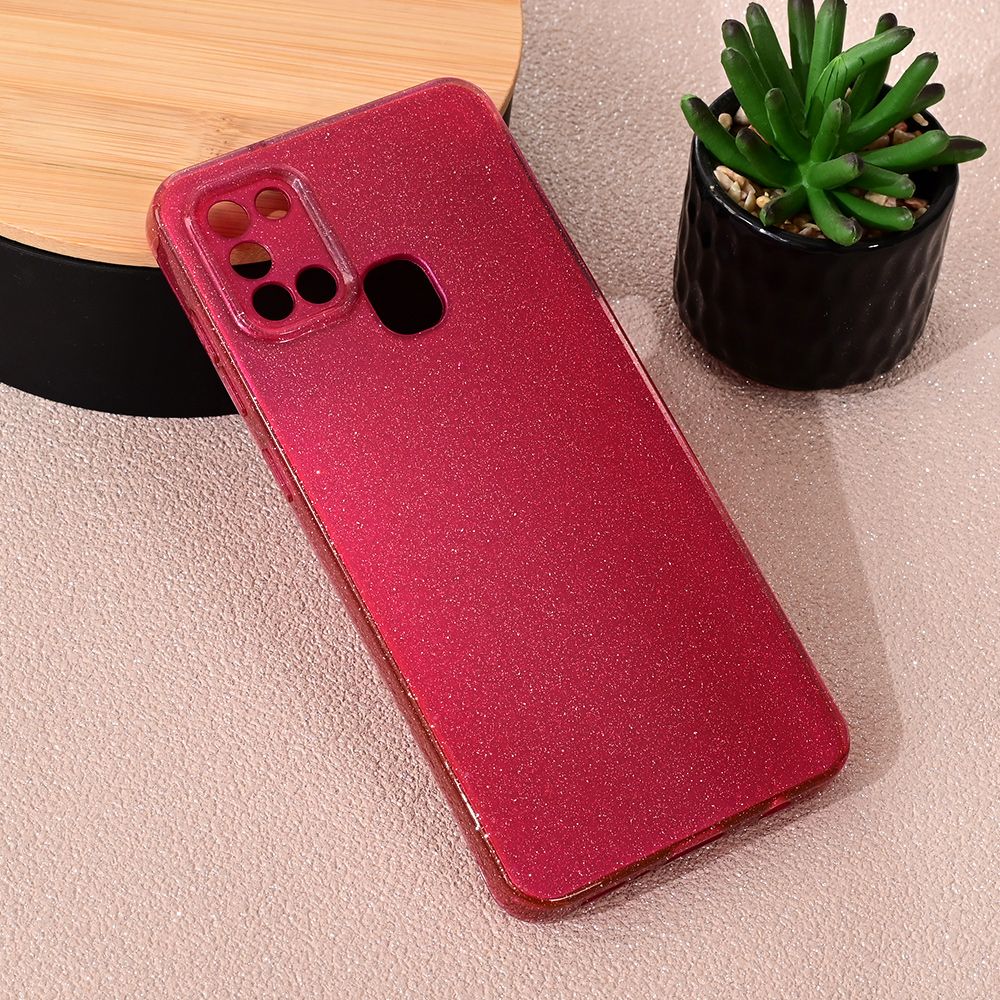 Maska za Samsung Galaxy A21s — Sparkle Dust, bordo