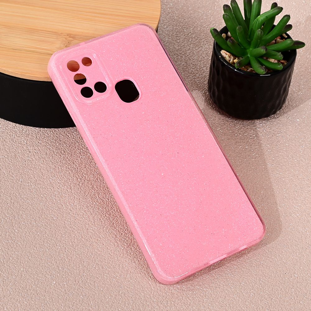 Maska za Samsung Galaxy A21s — Sparkle Dust, roze