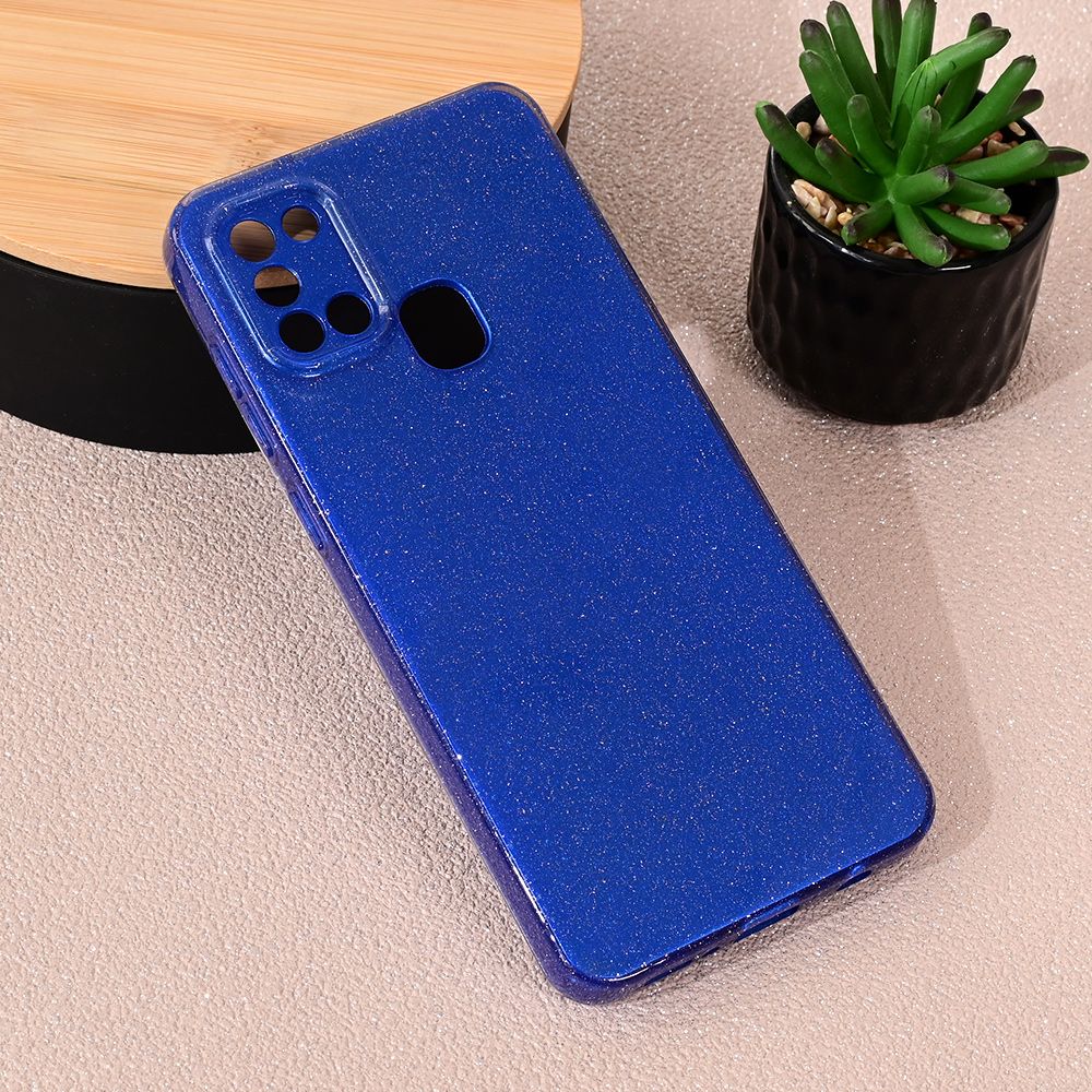 Maska za Samsung Galaxy A21s — Sparkle Dust, tamno plava
