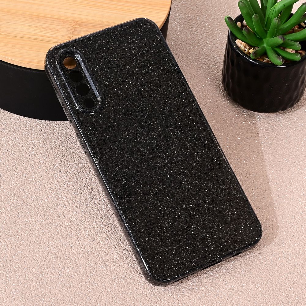 Maska za Samsung Galaxy A30s — Sparkle Dust, crna
