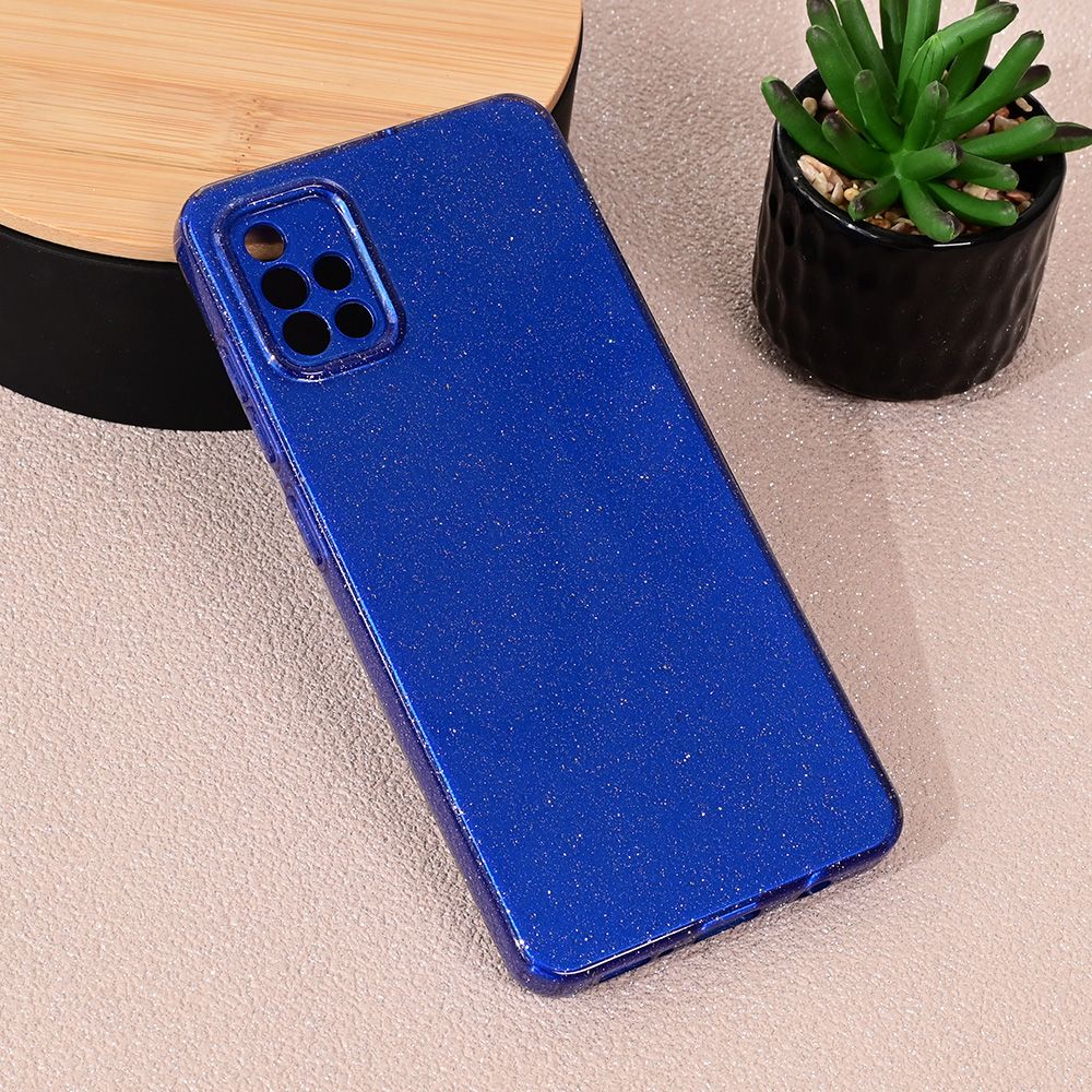 Maska za Samsung Galaxy A51 — Sparkle Dust, tamno plava