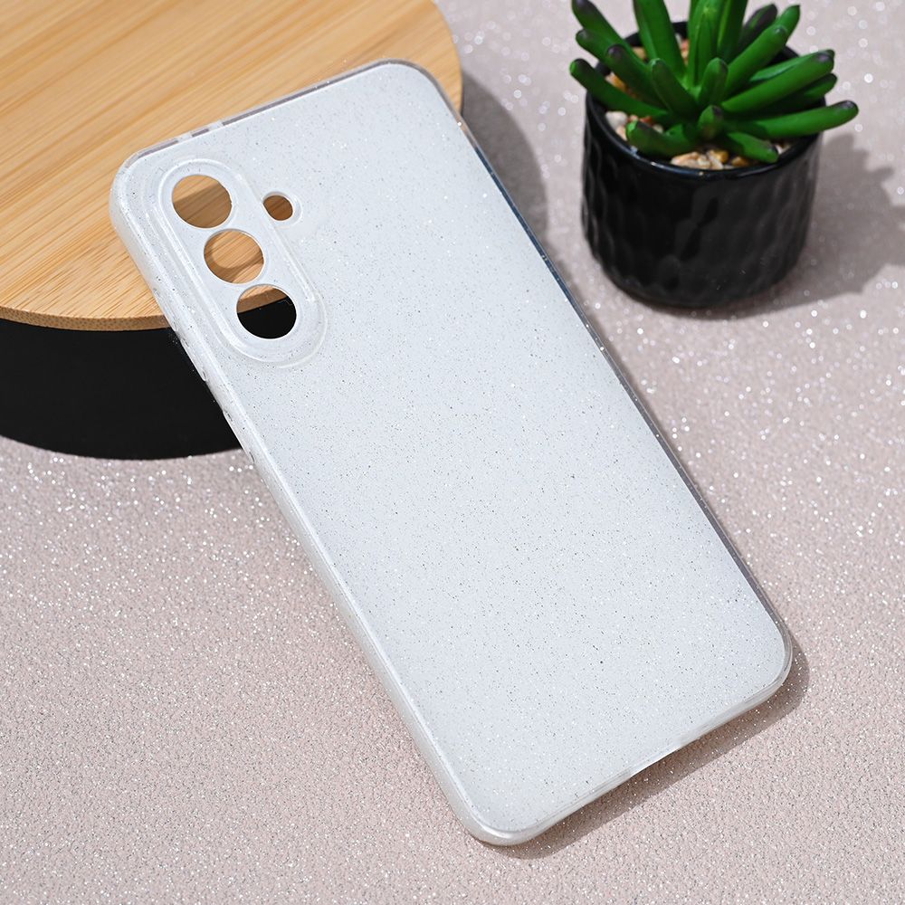 Maska za Samsung Galaxy A56 5G — Sparkle Dust, bela