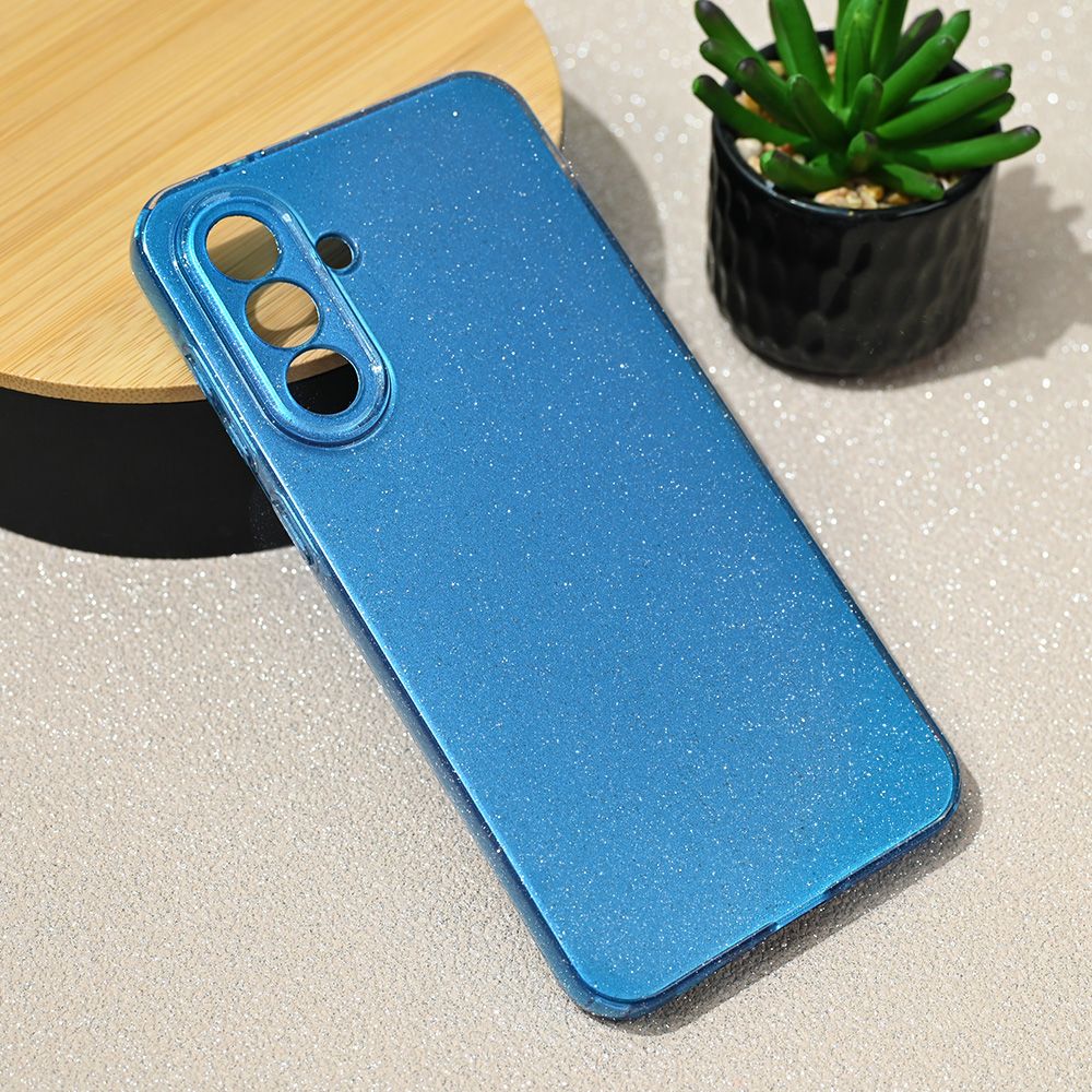 Maska za Samsung Galaxy A56 5G — Sparkle Dust, svetlo plava