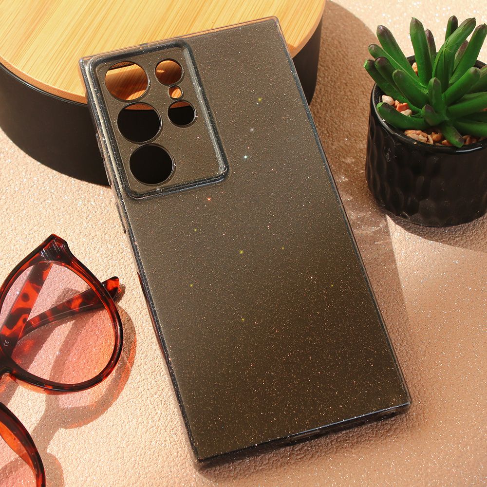 Maska za Samsung Galaxy S23 Ultra — Sparkle Dust, crna