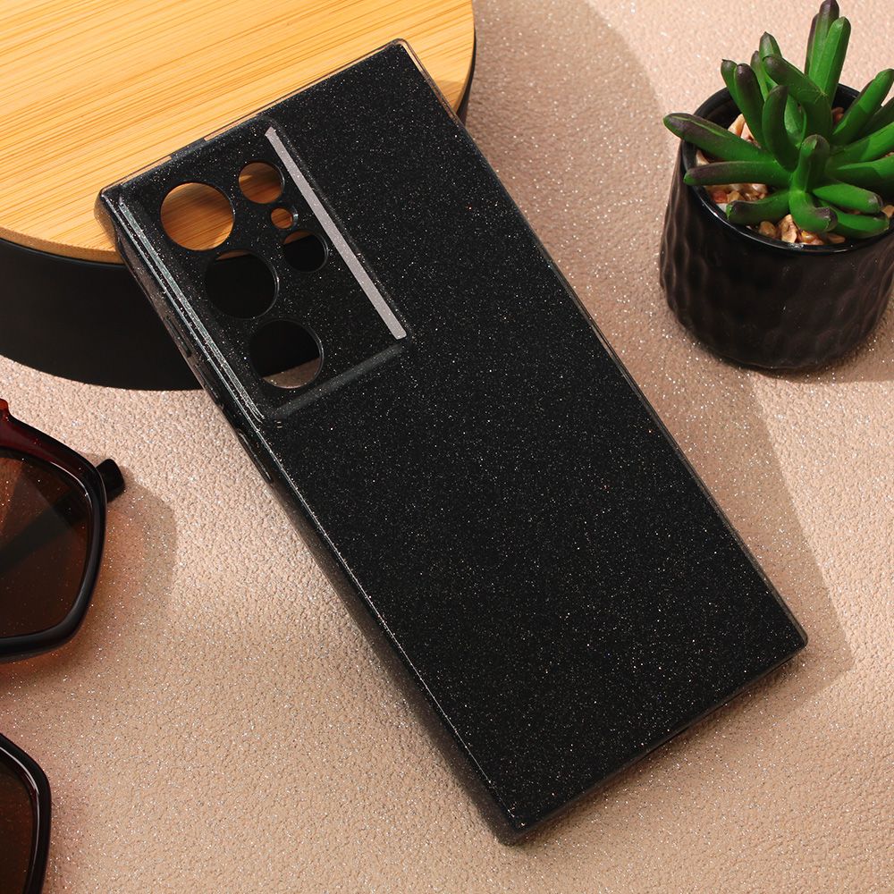 Maska za Samsung Galaxy S24 Ultra — Sparkle Dust, crna