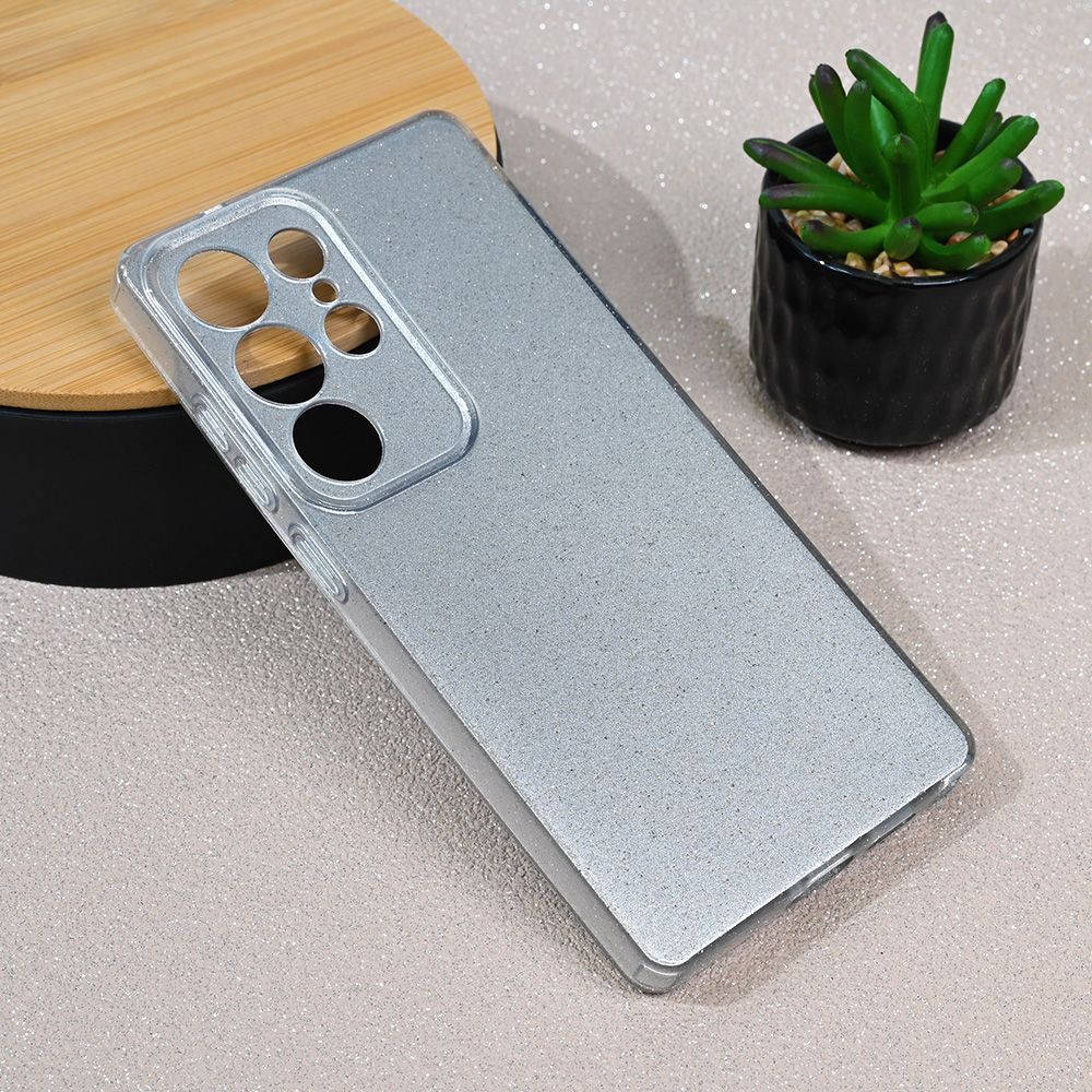 Maska za Samsung Galaxy S25 Ultra — Sparkle Dust, srebrna