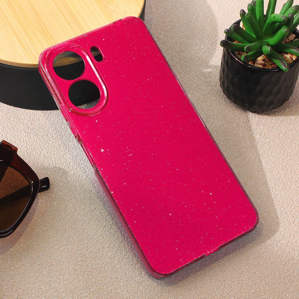 Maska za Xiaomi Redmi 13C — Sparkle Dust, bordo