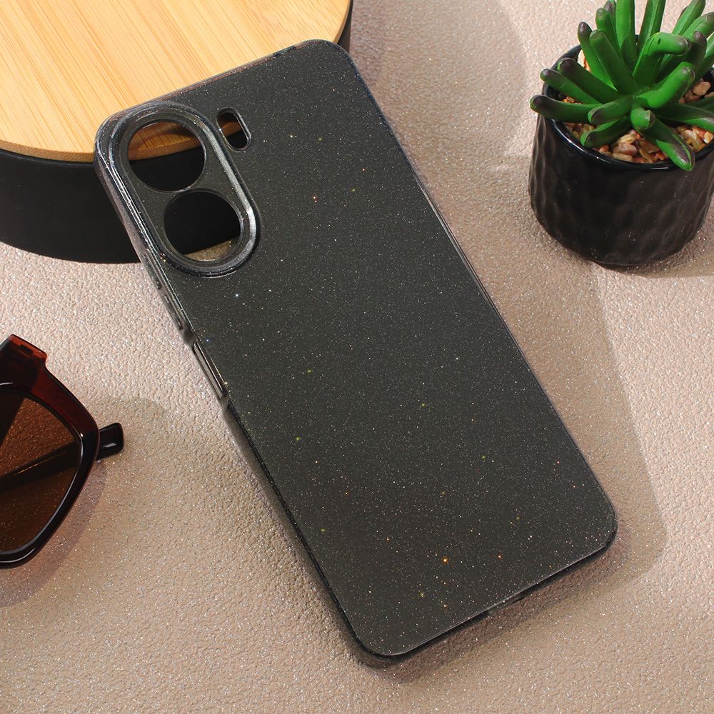 Maska za Xiaomi Redmi 13C — Sparkle Dust, srebrna