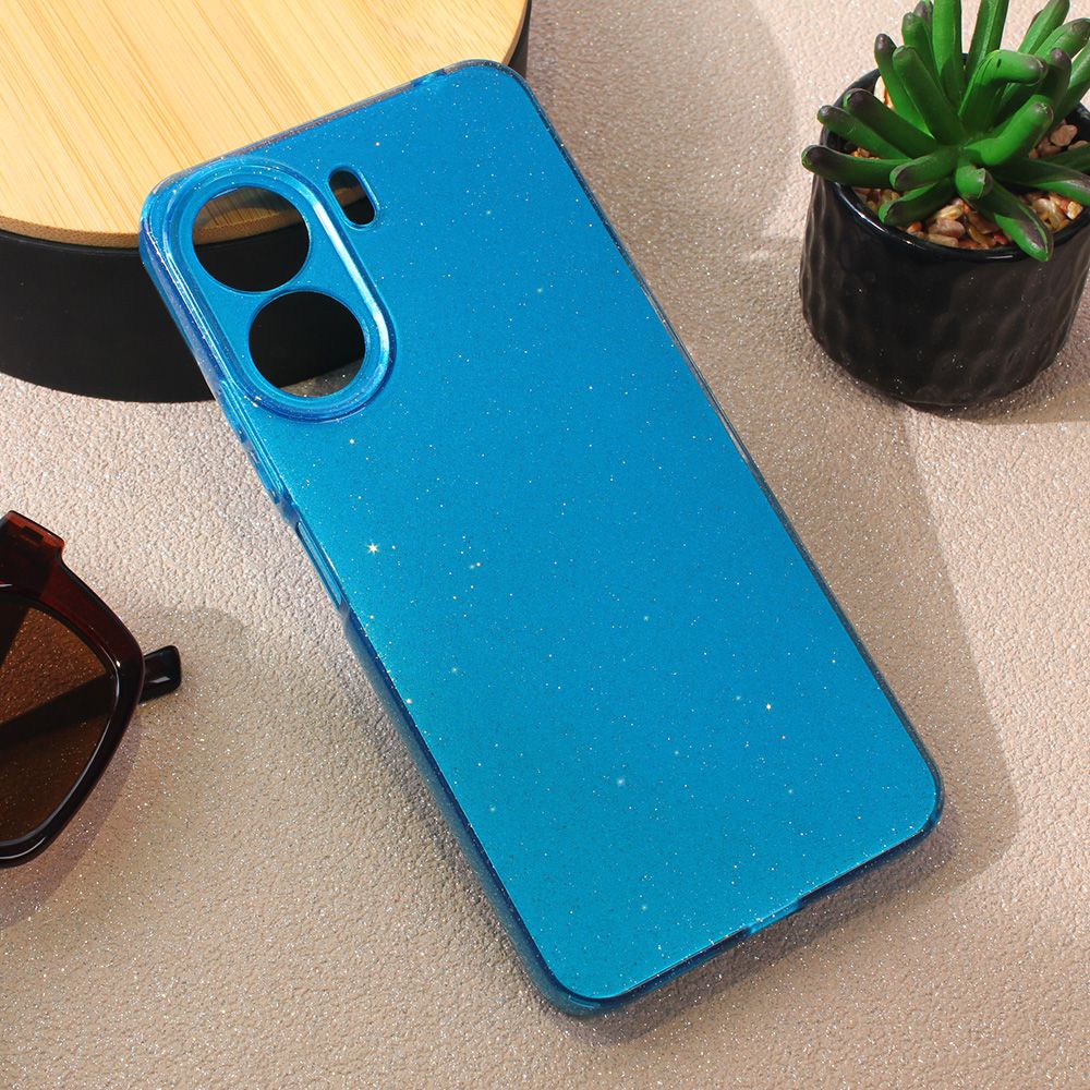 Maska za Xiaomi Redmi 13C — Sparkle Dust, svetlo plava