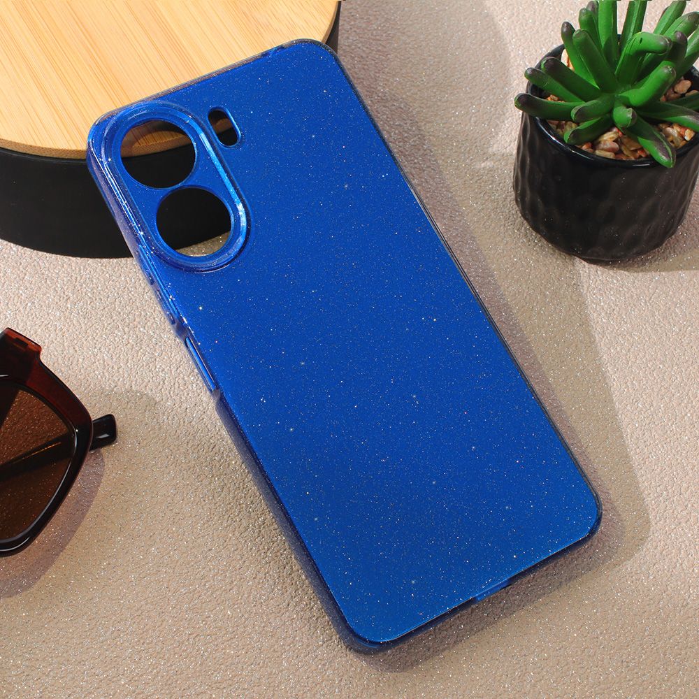 Maska za Xiaomi Redmi 13C — Sparkle Dust, tamno plava