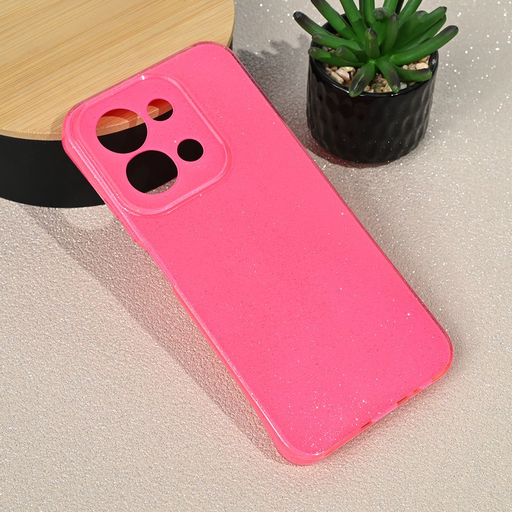 Maska za Xiaomi Redmi 15C — Sparkle Dust, pink