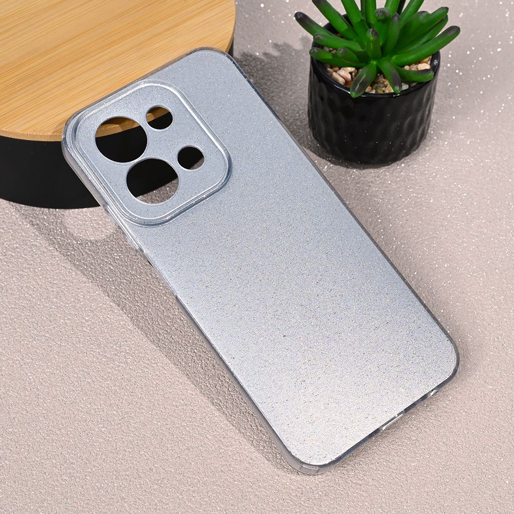 Maska za Xiaomi Redmi 15C — Sparkle Dust, srebrna
