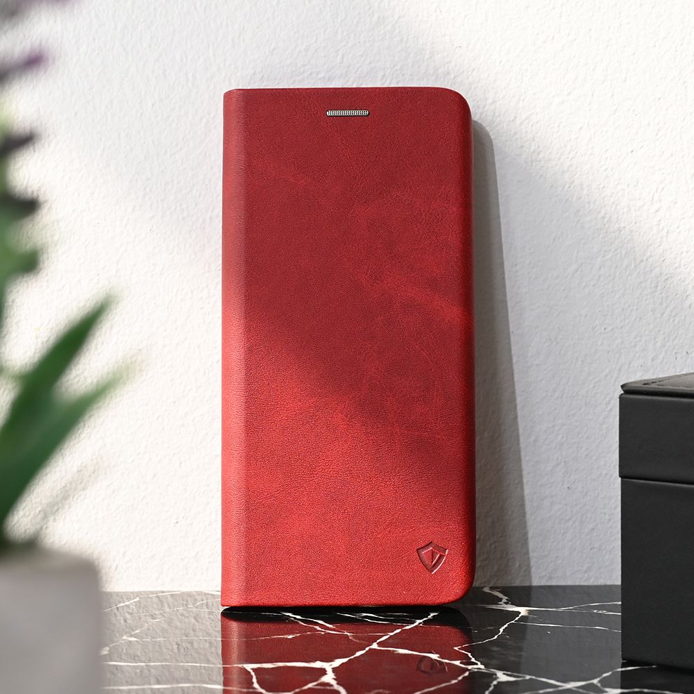 Maska za Xiaomi Redmi 14C — Teracell Elegant Flip, crvena