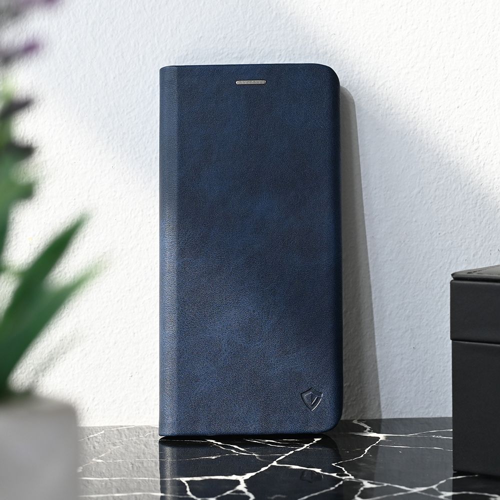 Maska za Xiaomi Redmi 14C — Teracell Elegant Flip, tamno plava