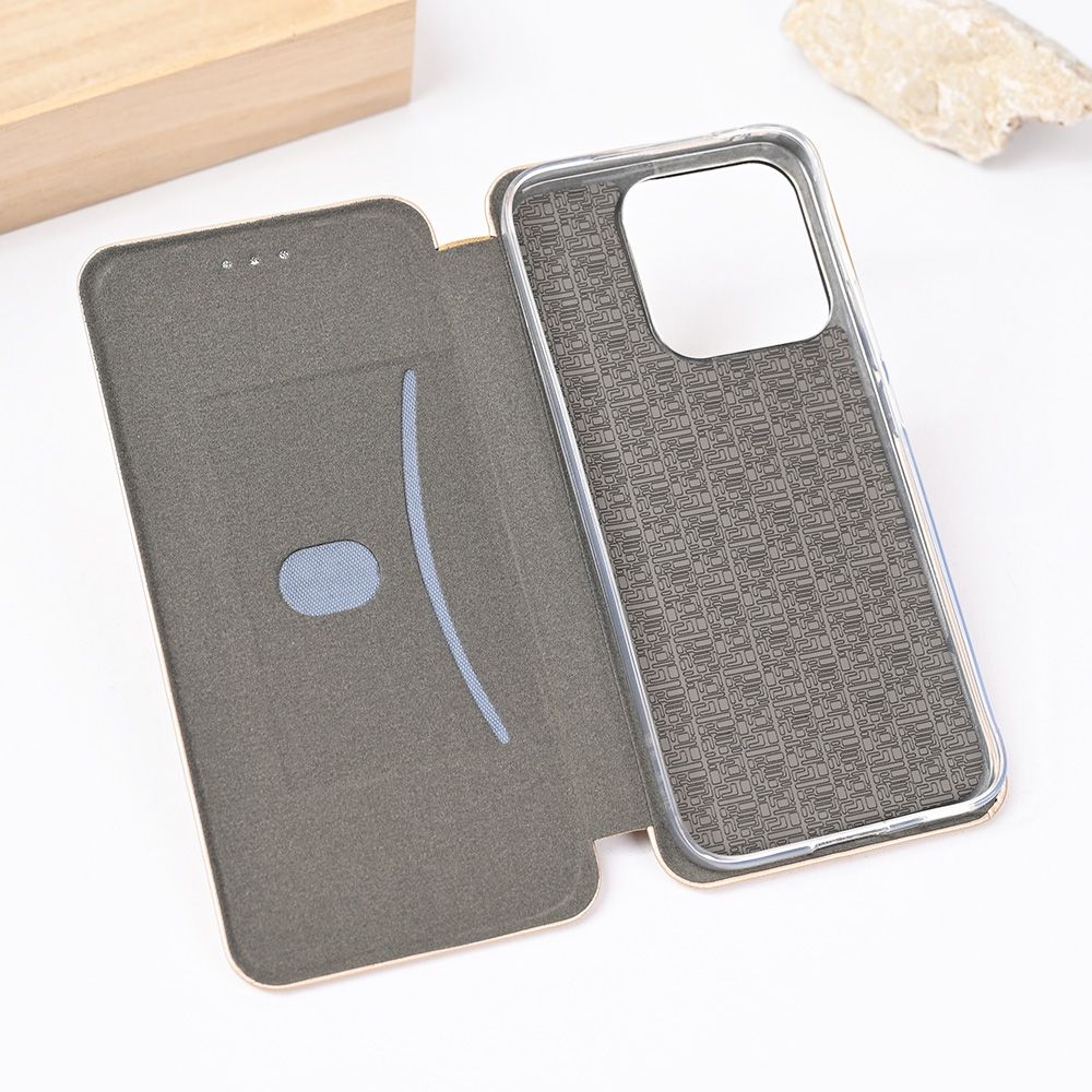 Maska za Honor X8c — Teracell Flip Cover, zlatna