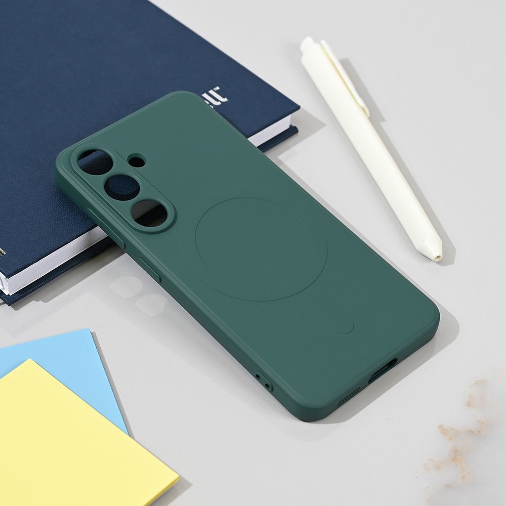Maska za Samsung Galaxy S25 — Teracell Giulietta Magsafe, tamno zelena