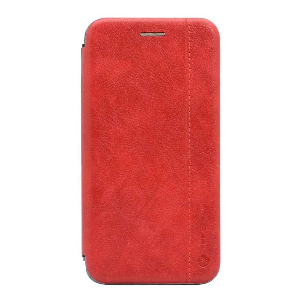 Maska za Xiaomi Redmi 8A — Teracell Leather, crvena