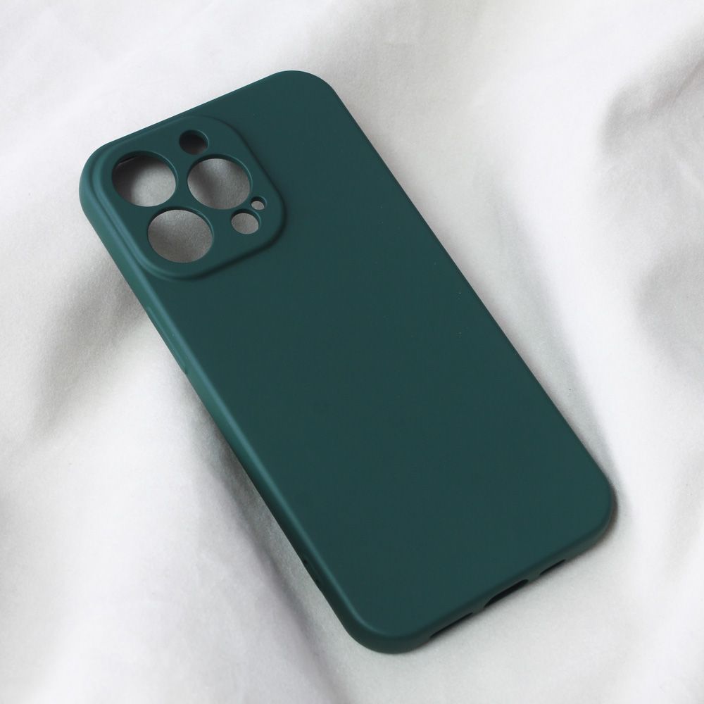 Maska za Apple iPhone 13 Pro — Teracell Soft Velvet, tamno zelena