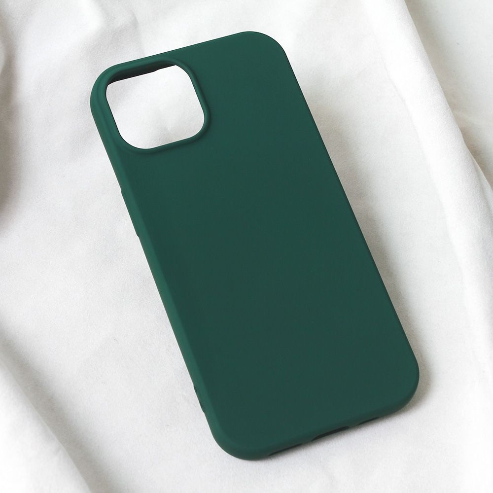 Maska za Apple iPhone 15 — Teracell Soft Velvet, tamno zelena