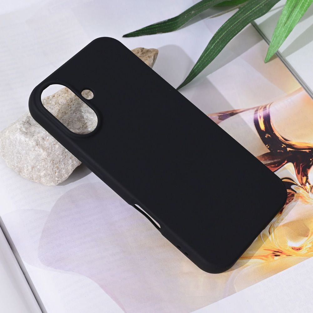 Maska za Apple iPhone 16 — Teracell Soft Velvet, crna