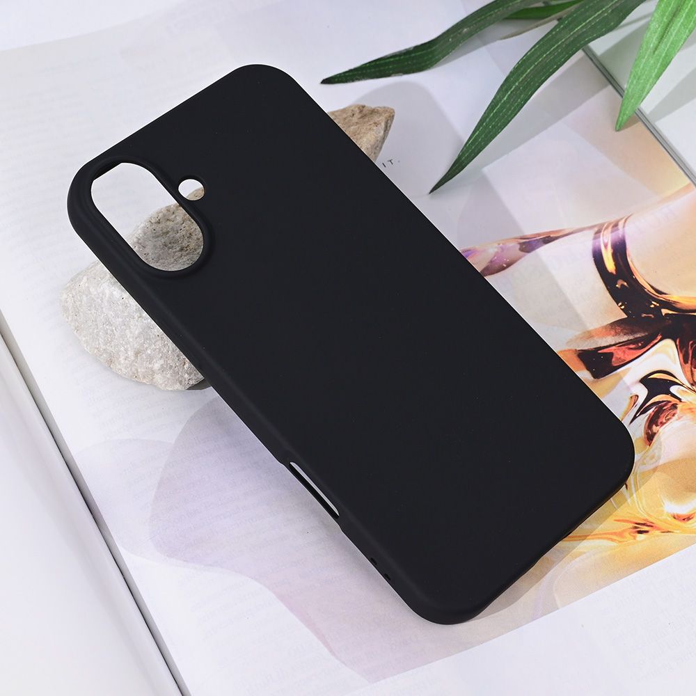 Maska za Apple iPhone 16 Plus — Teracell Soft Velvet, crna