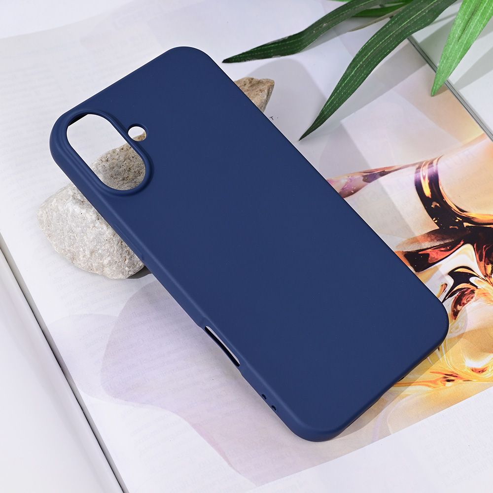 Maska za Apple iPhone 16 Plus — Teracell Soft Velvet, tamno plava
